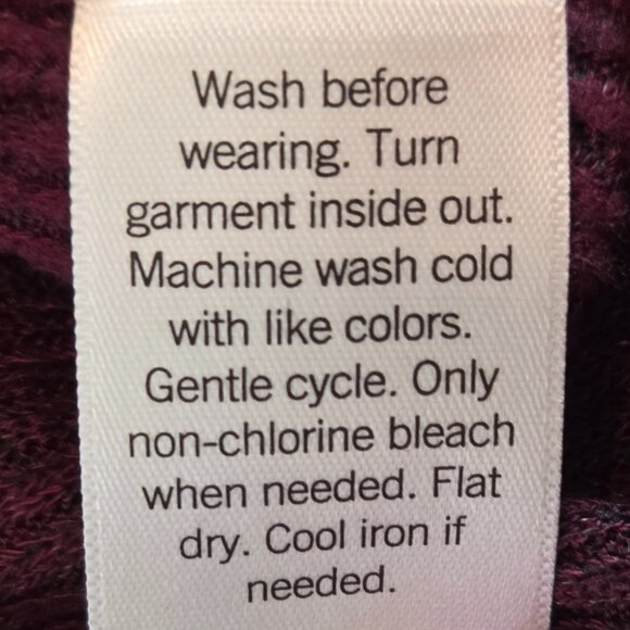 NWT - Nine West Women’s Plus Open Front Cardigan, 3x, Wine Burgundy Ribbed Knit - Picture 5 of 9